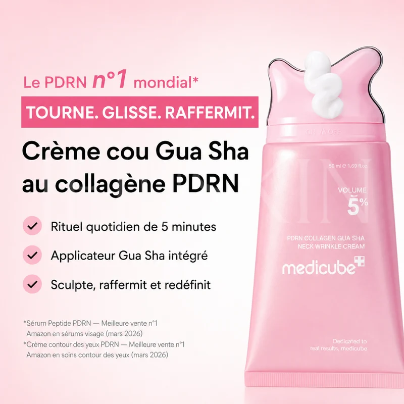 Medicube - Crème Gua Sha anti-rides pour le cou au PDRN et au collagène - 90g