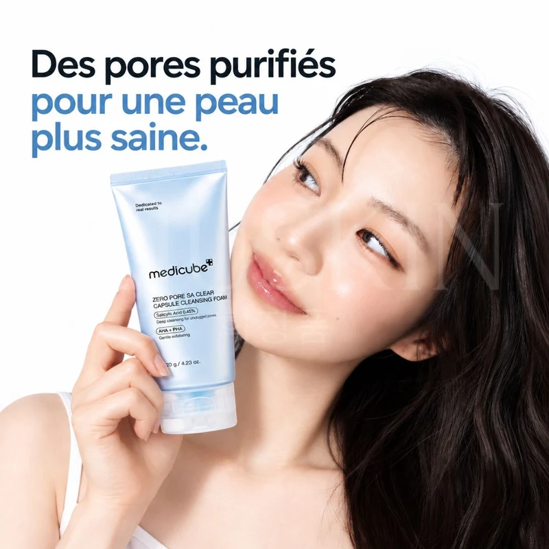 Medicube - Mousse nettoyante purifiante capsules à l’acide salicylique anti-pores - 120g