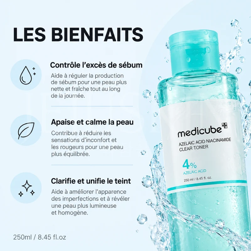 Medicube - Toner clarifiant à l’acide azélaïque et à la niacinamide - 250ml