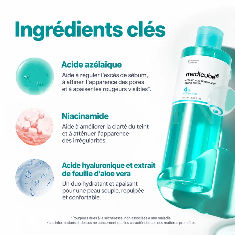 Medicube - Toner clarifiant à l’acide azélaïque et à la niacinamide - 250ml