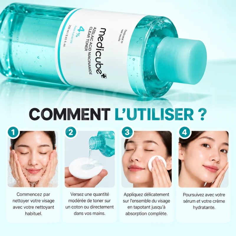 Medicube - Toner clarifiant à l’acide azélaïque et à la niacinamide - 250ml