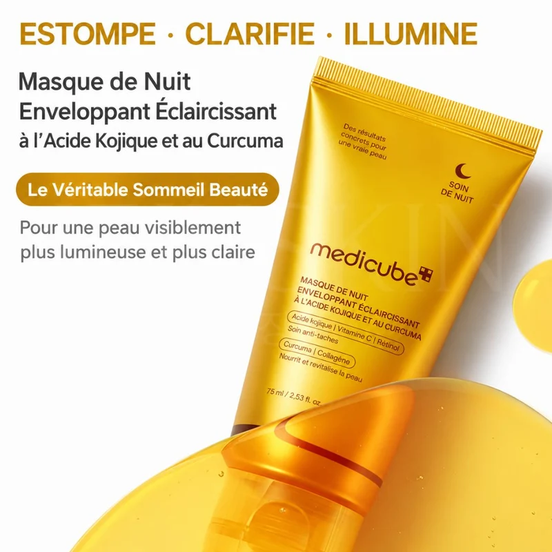 Medicube - Masque de nuit à l’acide kojique et au curcuma - 75ml