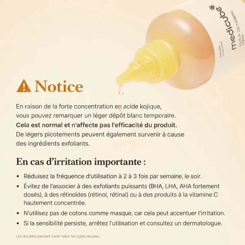 Medicube - Toner anti-taches et éclat à l’acide kojique et au curcuma - 250ml