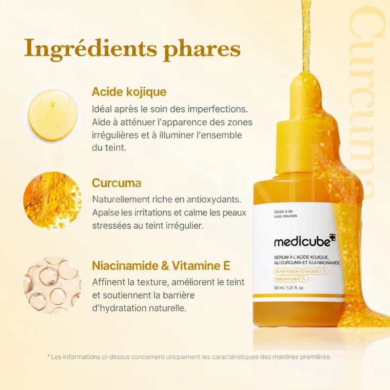 Medicube - Sérum anti-taches à l’acide kojique, curcuma et niacinamide - 30ml