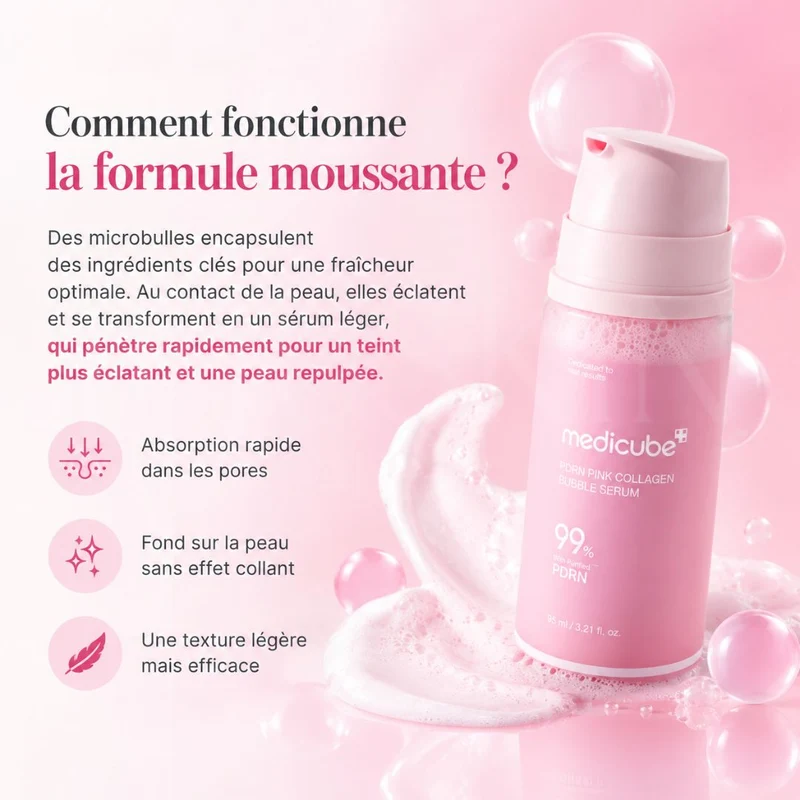 Medicube - Sérum moussant au PDRN et collagène rose - 95ml