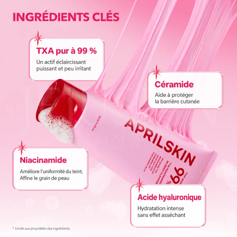 Aprilskin - Nettoyant visage purifiant au TXA et à la niacinamide - 120g