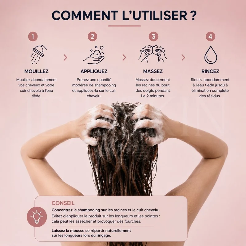 Unove - Shampoing réparateur intense pour cheveux abîmés - 500g