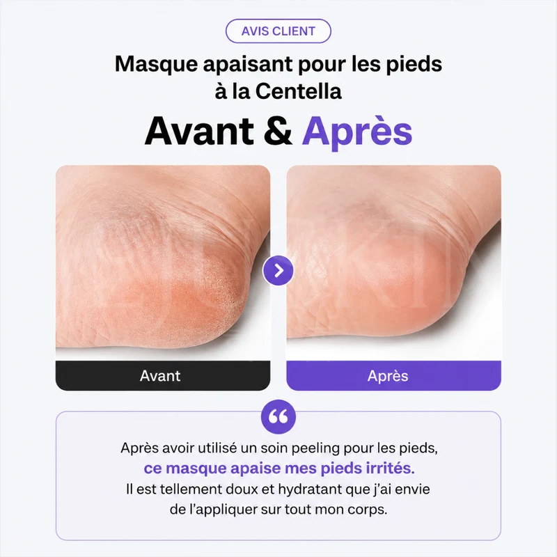 Baren - Masque apaisant pour les pieds à la Centella - 3 paires