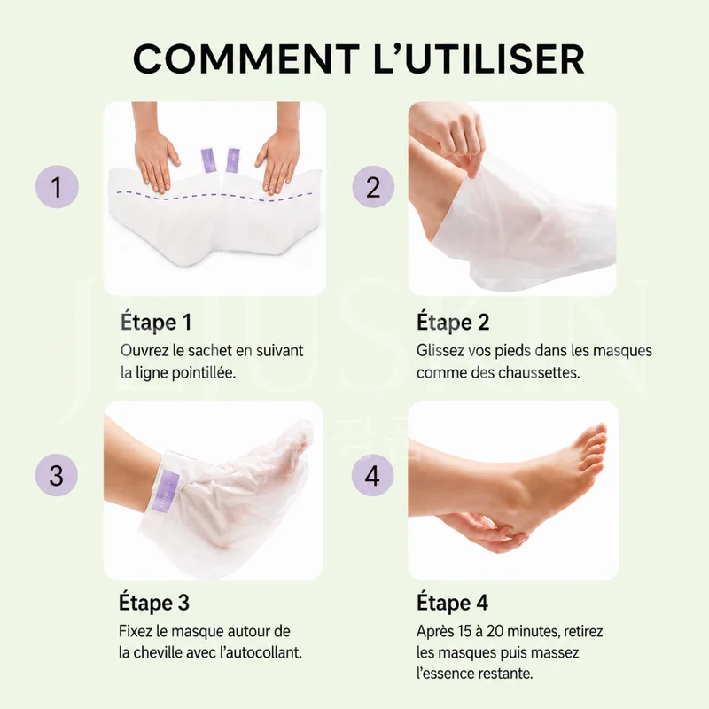 Baren - Masque apaisant pour les pieds à la Centella - 3 paires