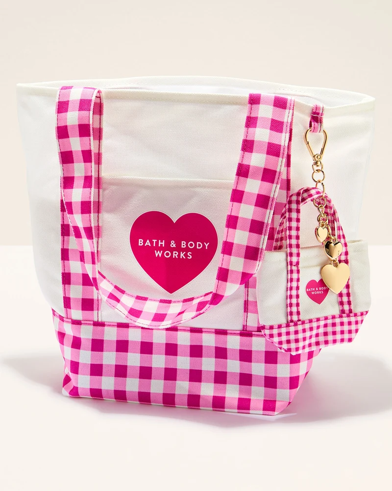 Pink Gingham Tote Bag