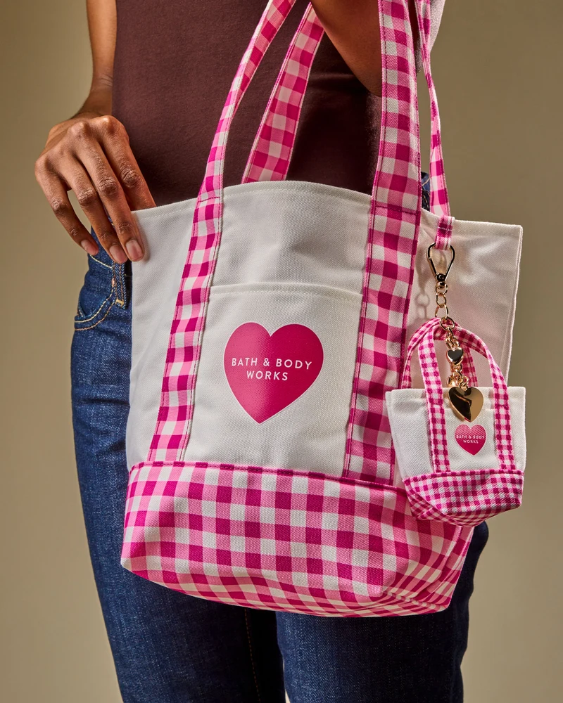 Pink Gingham Tote Bag