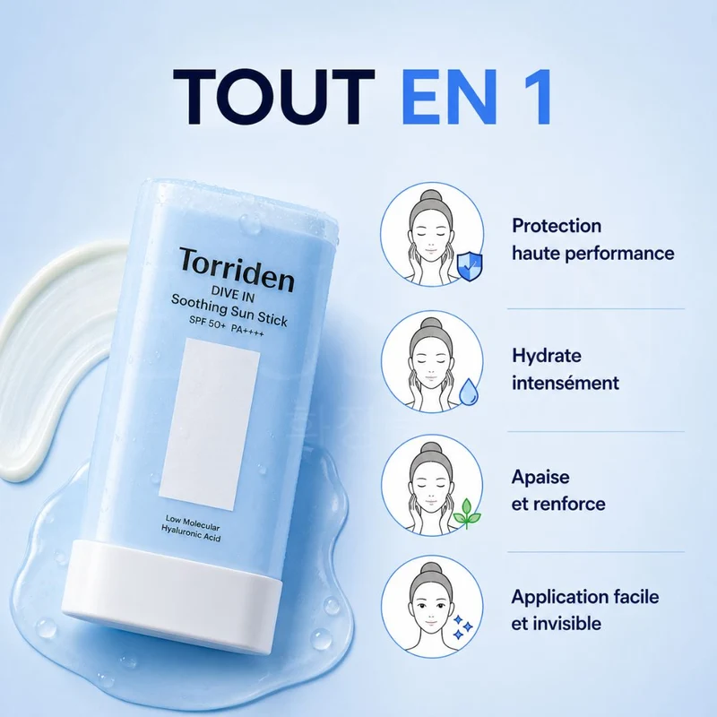 Torriden - Stick solaire apaisant et hydratant Dive-In - 19g