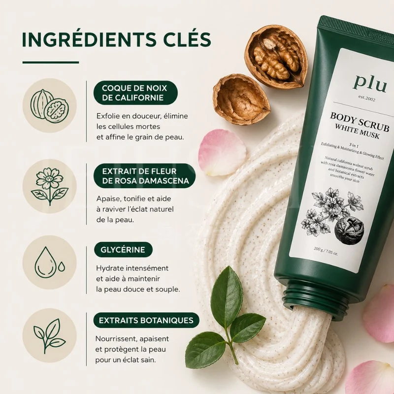 Plu - Gommage pour le corps au romarin - 200g