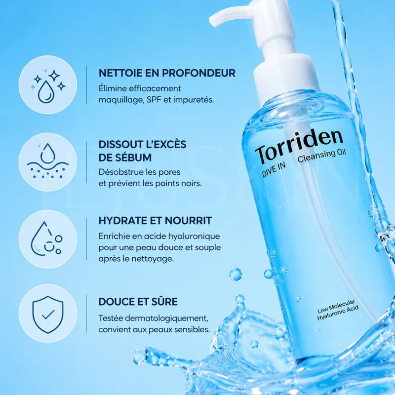 Torriden - Huile nettoyante Dive-In à l’acide hyaluronique de faible poids moléculaire - 200ml