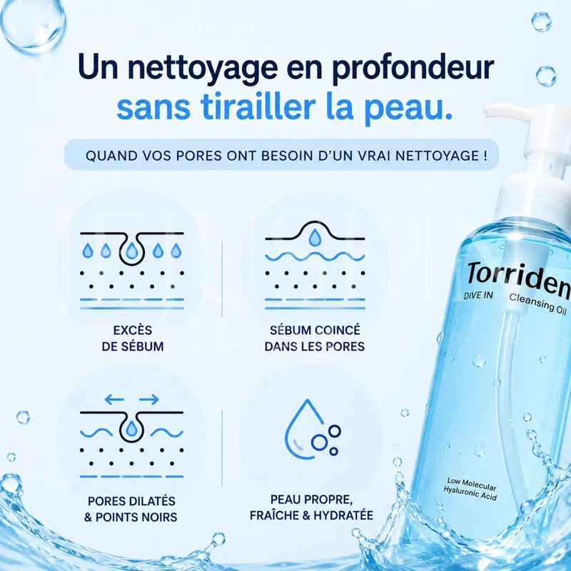 Torriden - Huile nettoyante Dive-In à l’acide hyaluronique de faible poids moléculaire - 200ml