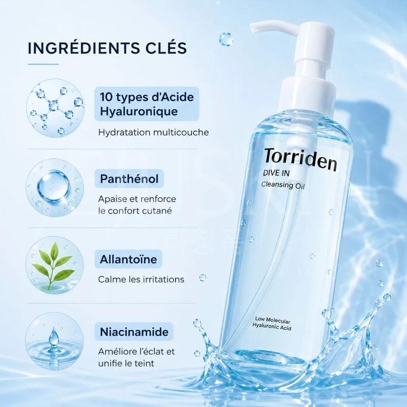 Torriden - Huile nettoyante Dive-In à l’acide hyaluronique de faible poids moléculaire - 200ml