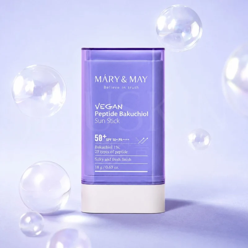 Mary&May - Stick solaire vegan anti-âge peptides et Bakuchiol SPF50+ - 18g