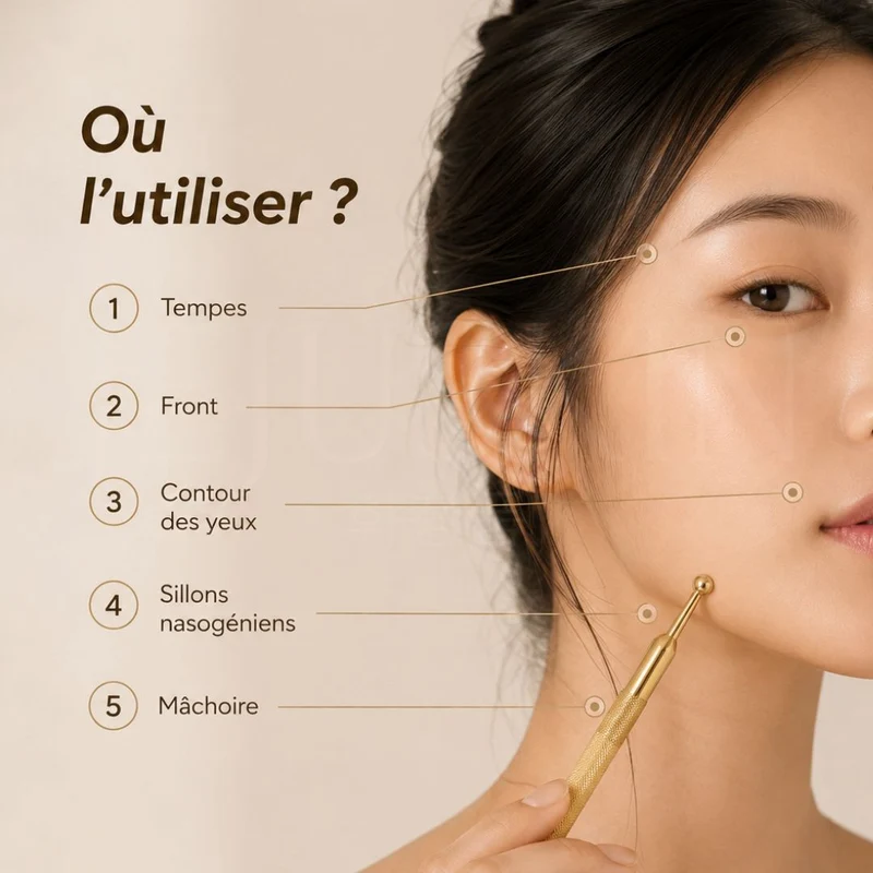 Stylo d'acupression massant pour le visage - Face Pointer