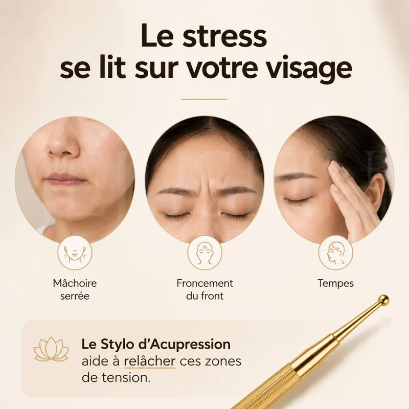 Stylo d'acupression massant pour le visage - Face Pointer