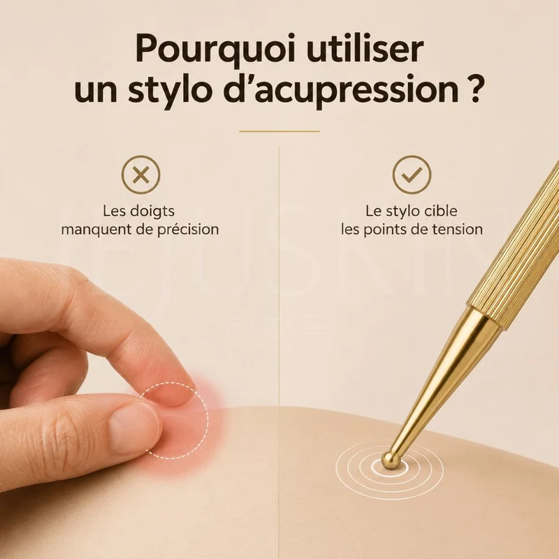 Stylo d'acupression massant pour le visage - Face Pointer