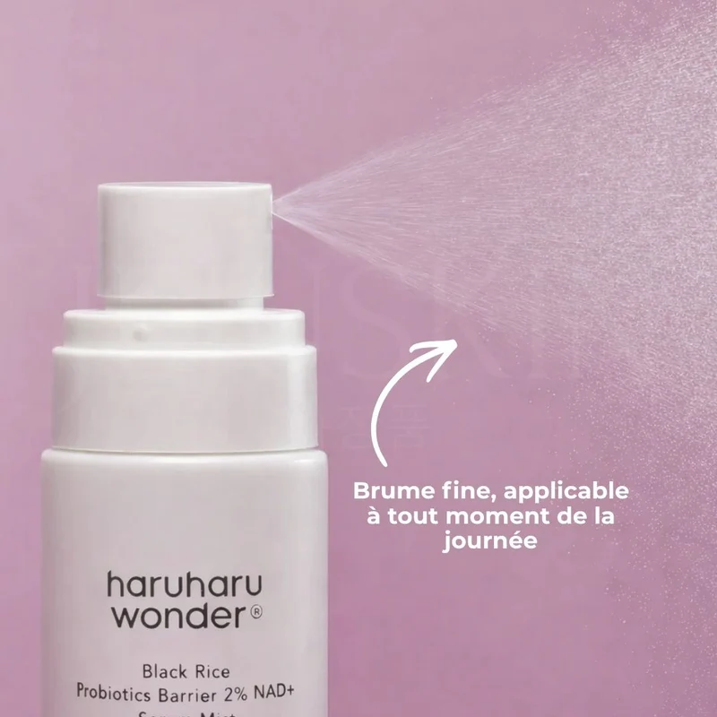Haruharu Wonder - Brume hydratante au riz noir aux probiotiques et NAD+ 2% - 80ml