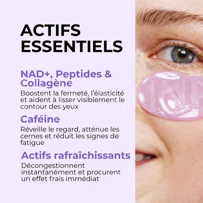 Numbuzin - Patchs contour des yeux revitalisants NAD+ et collagène N°9 - 5 paires