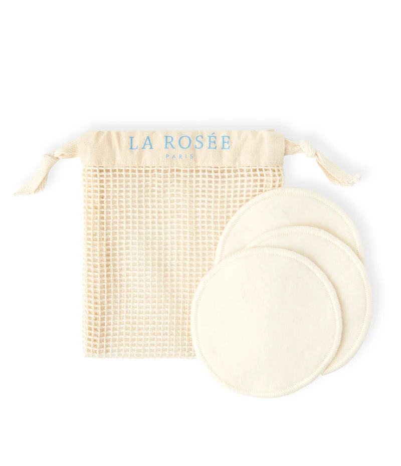 Kit de trois cotons réutilisables 100 % BIO