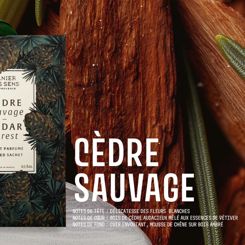 Sachet parfumé 15g Cèdre sauvage