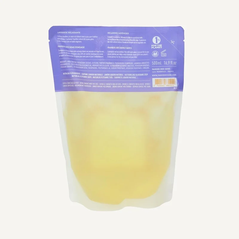 Recharge savon liquide de Marseille - Huile Essentielle de Lavande 500ml