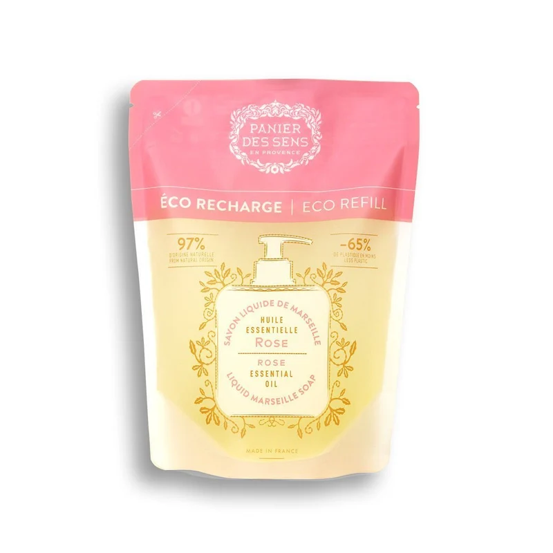 Savon liquide de Marseille Olive Édition limitée 25 ans + 4 recharges - Fleur d'Oranger, Verveine, Rose et Provence