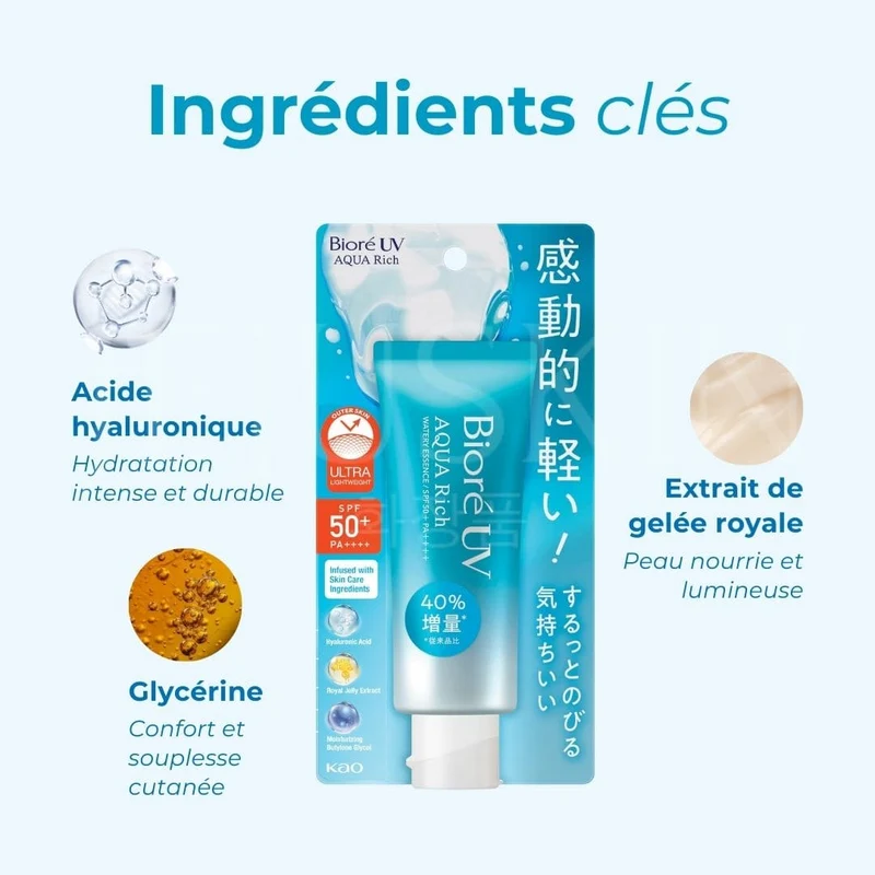 Bioré - Essence solaire UV Aqua Rich Watery SPF 50+ - 70g
