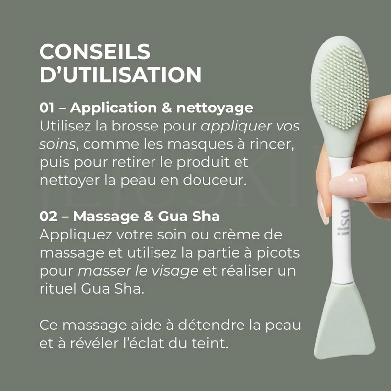 Ilso - Brosse nettoyante visage 3-en-1 en silicone