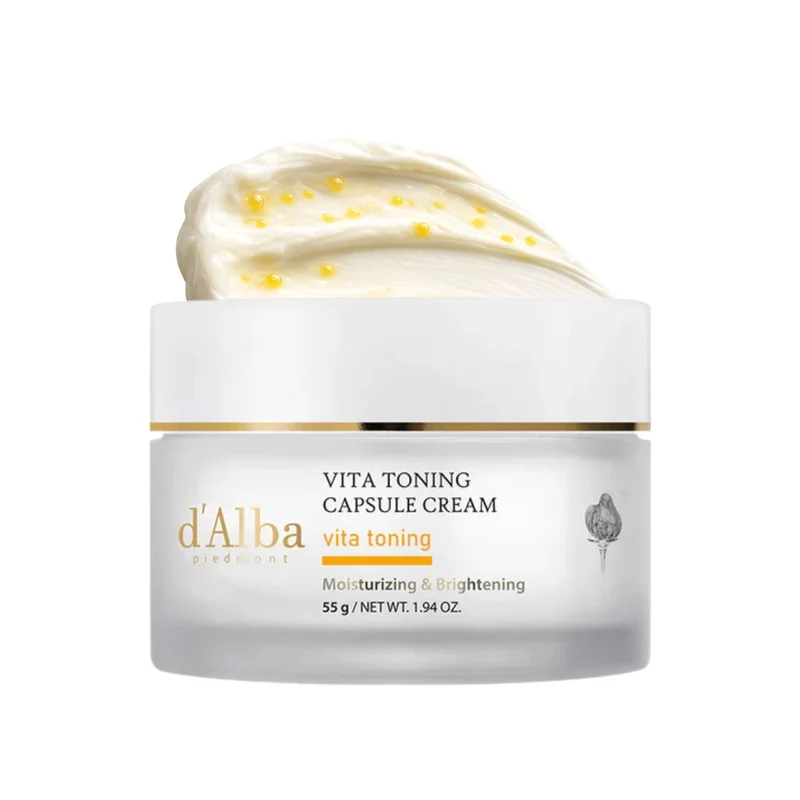 d'Alba - Crème hydratante aux capsules vitaminées, teint unifié et éclat - 55g