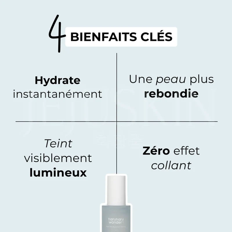 Haruharu Wonder - Essence à l’acide hyaluronique et au riz noir - 50ml