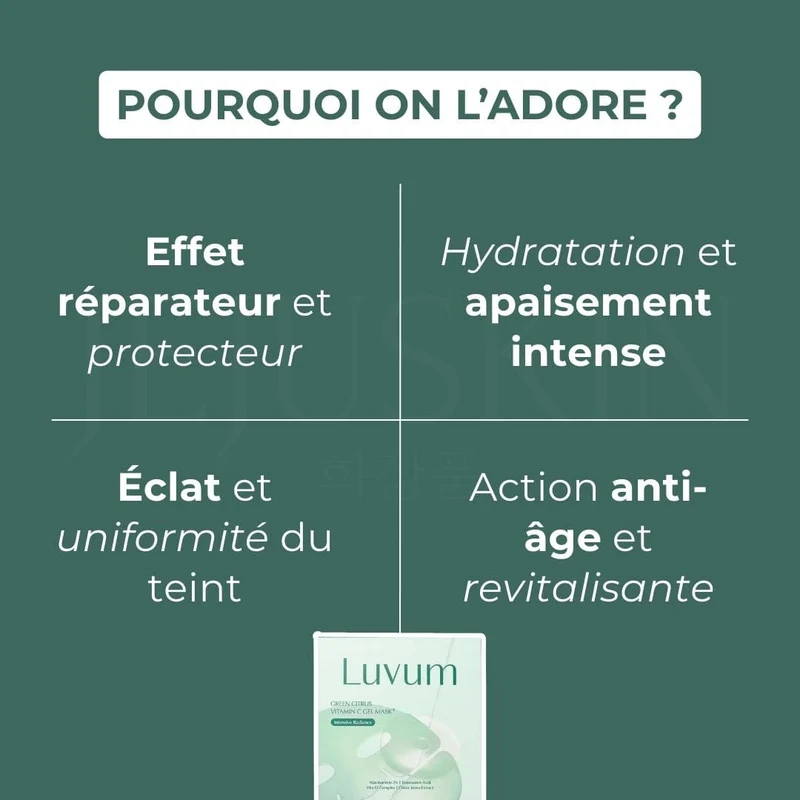 Luvum - Masque en gel au citron vert et à la vitamine C