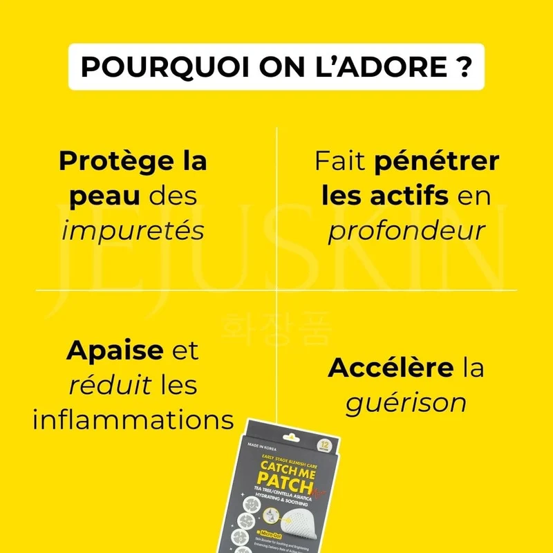 Catch Me Patch - Patchs micro-aiguilles hydratants et apaisants pour boutons naissants - 12 patchs