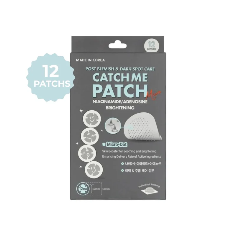 Catch Me Patch - Patchs micro-aiguilles pour unifier le teint et raviver l’éclat naturel de la peau - 12 patchs