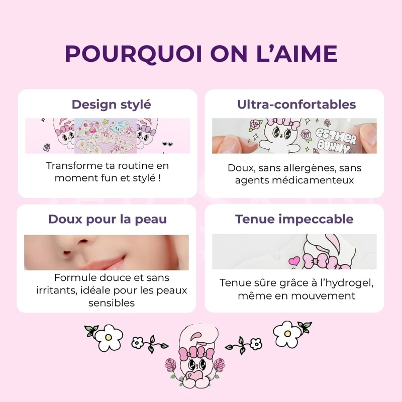 Catch Me Patch - Patchs anti-imperfections pour le nez édition Esther Bunny - 10 patchs