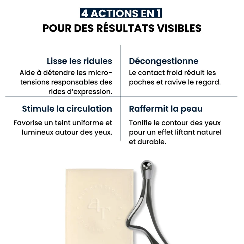 Authentique - Roller Gua Sha Premium anti-rides pour les yeux