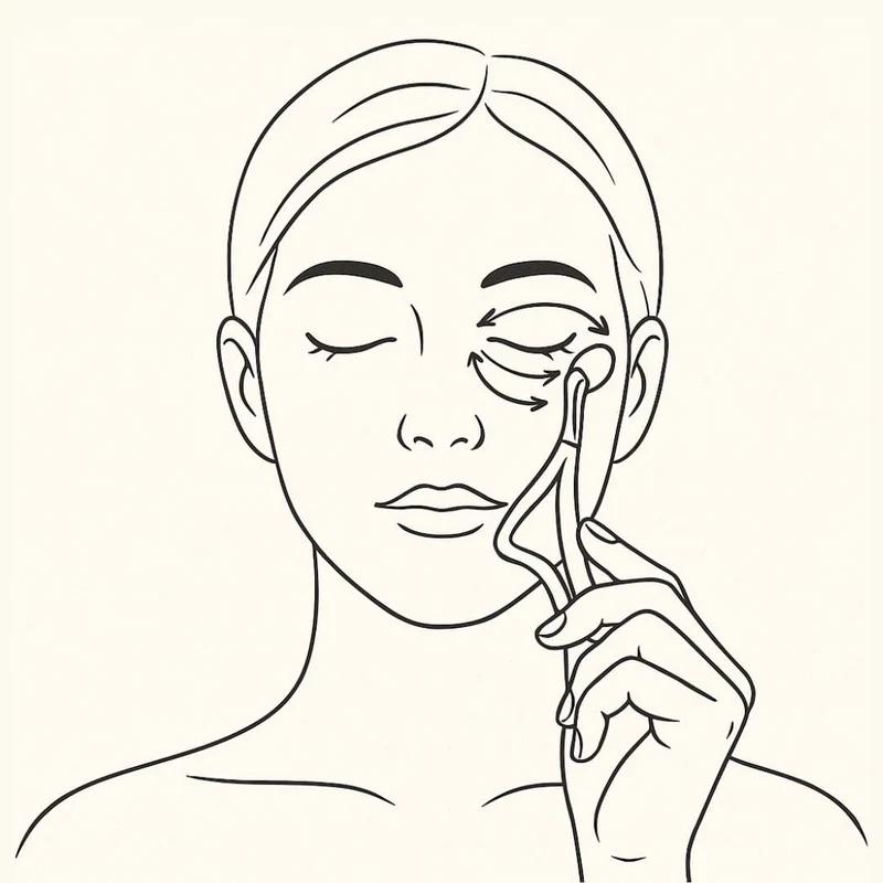 Authentique - Roller Gua Sha Premium anti-rides pour les yeux