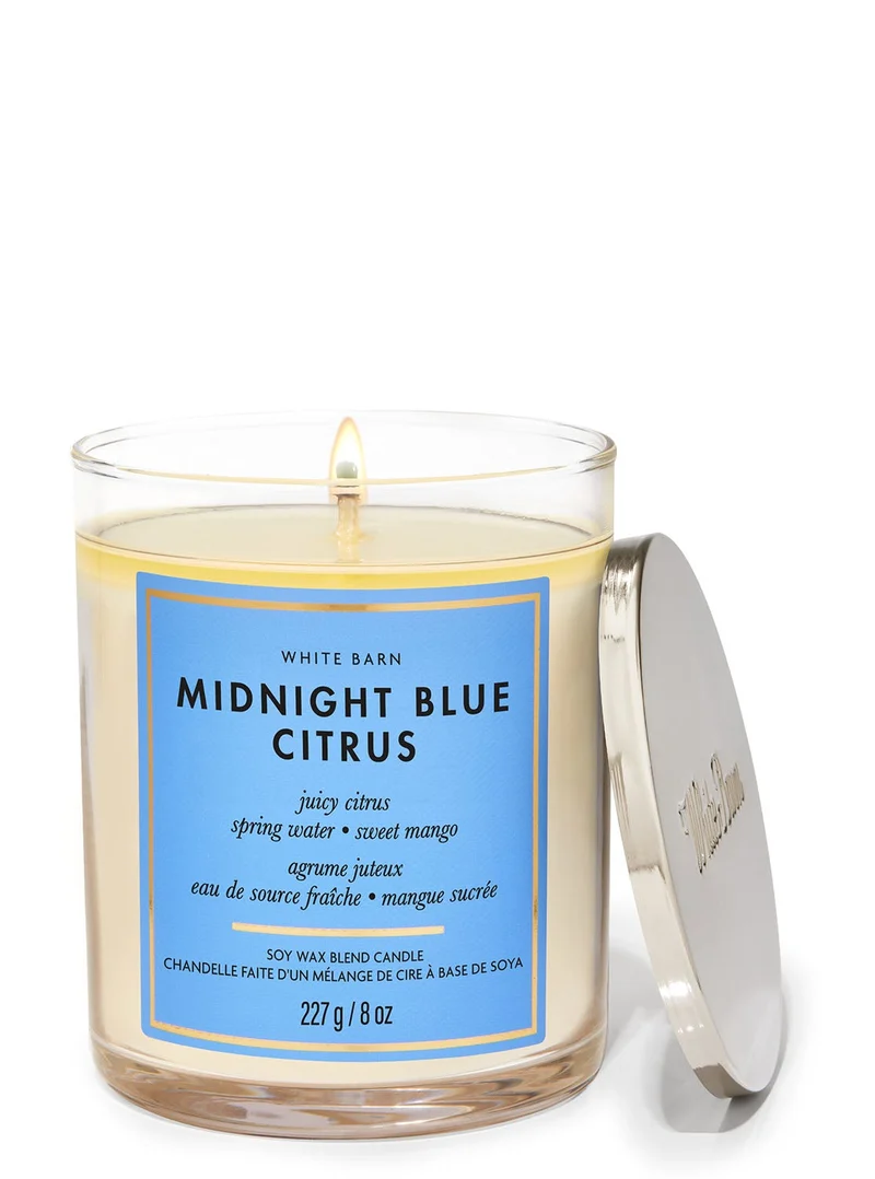 Midnight Blue Citrus Single Wick Candle