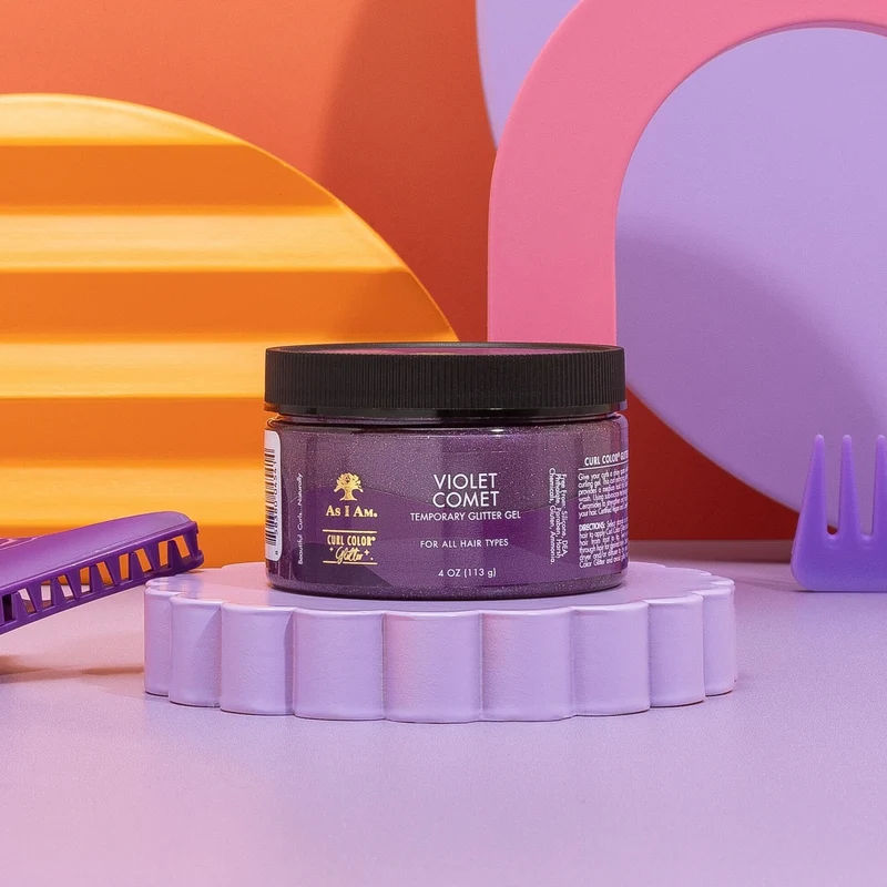 Curl Color Glitter Violet Comet