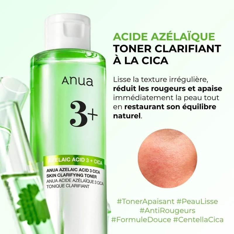 Anua - Toner apaisant à l’acide azélaïque 3% et à la Centella Cica - 250ml