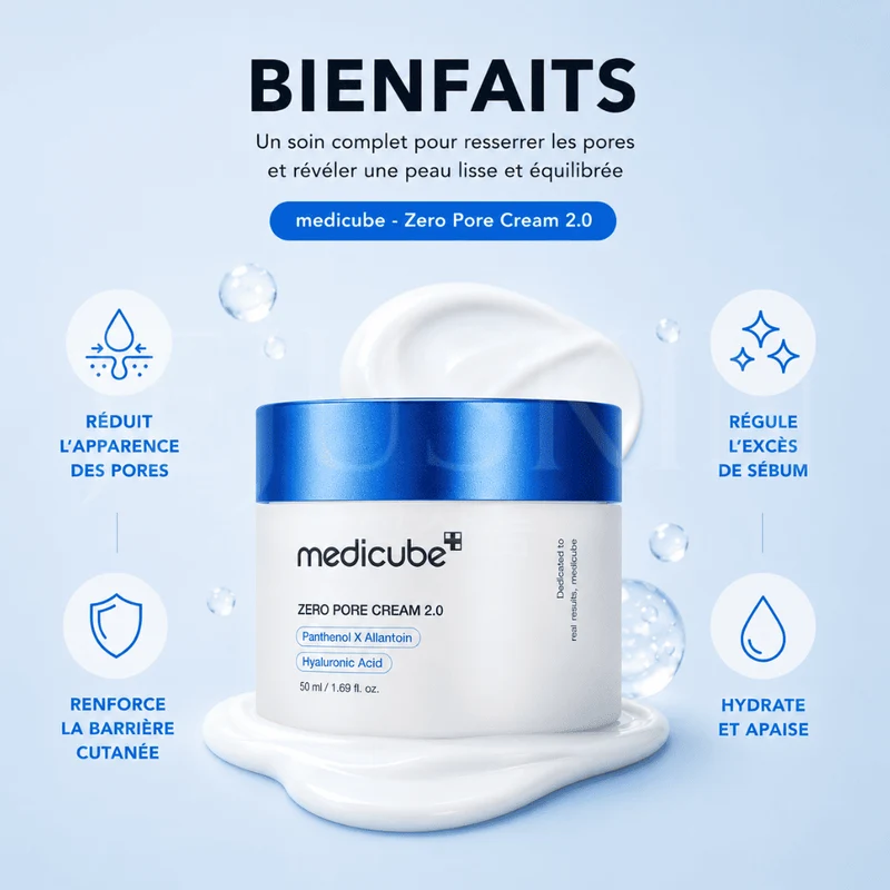 Medicube - Crème hydratante Zéro pore 2.0 - 50ml