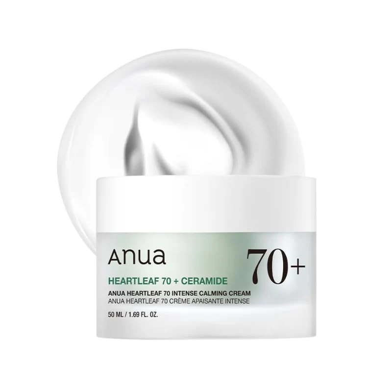 Anua - Crème réparatrice apaisante Heartleaf 70+ & Céramides - 50ml