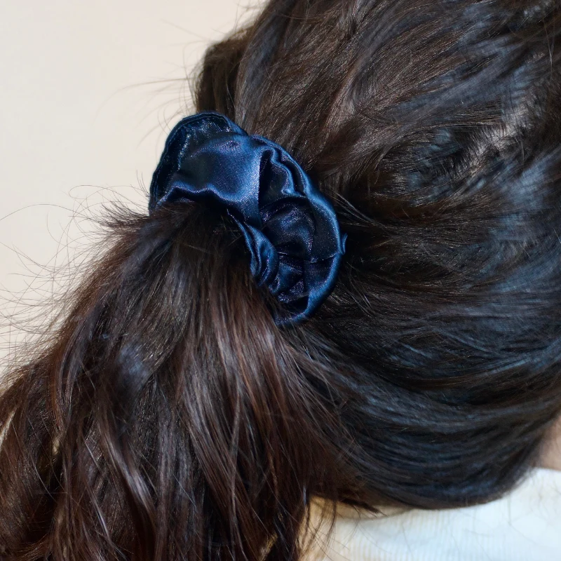 CHOUCHOU BLEU NUIT SATIN