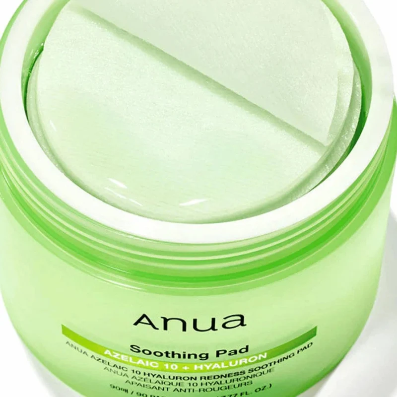 Anua - Pads apaisants anti-rougeurs à l'azélaïque 10% et acide hyaluronique - 90 pads