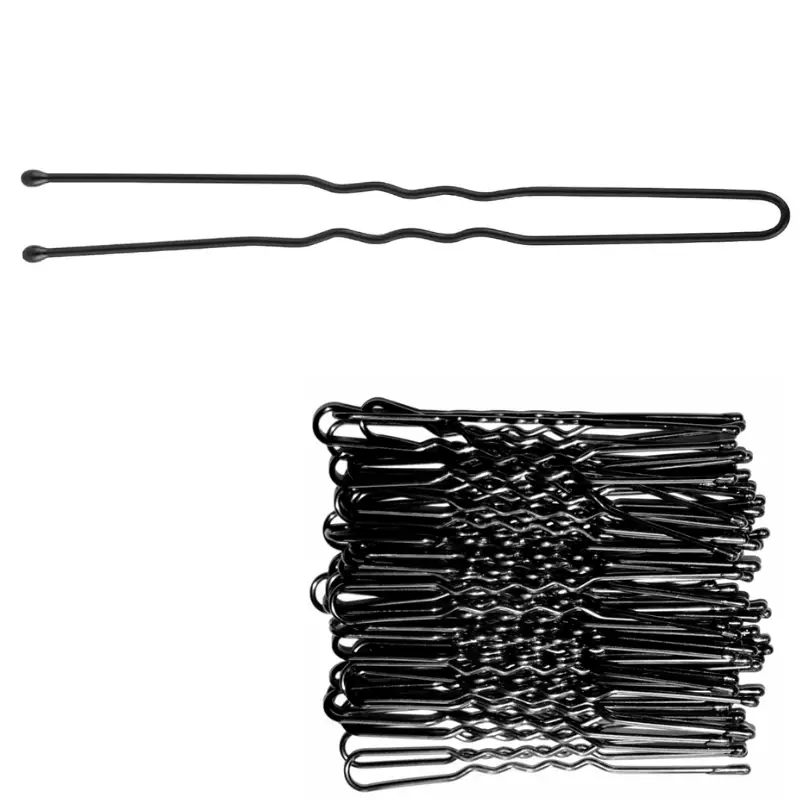 50 Epingles à Cheveux Noires 80 mm