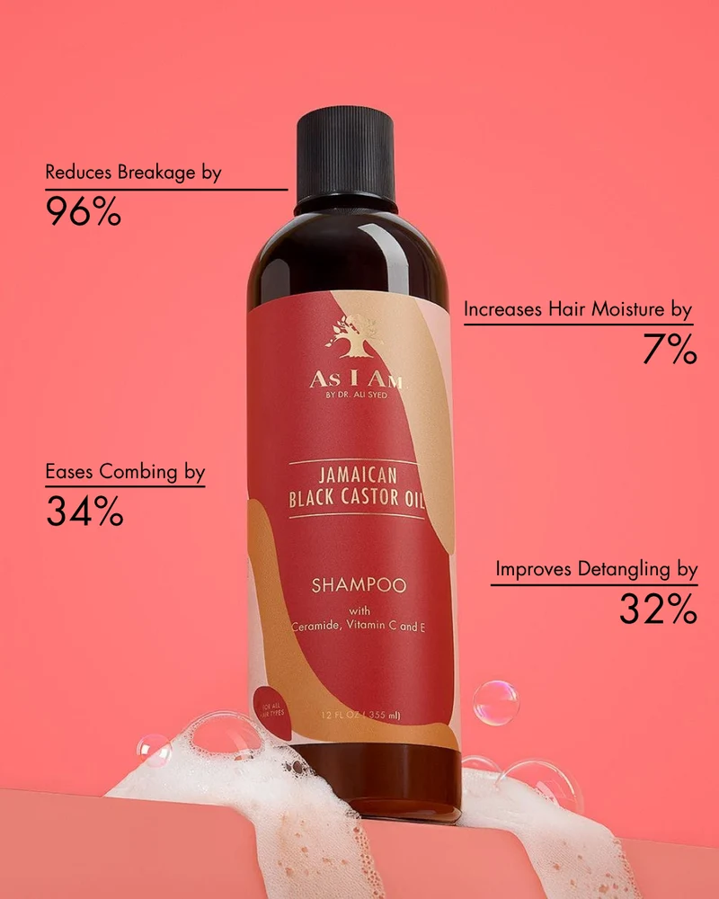 Shampooing à l'huile de ricin noir de Jamaïque