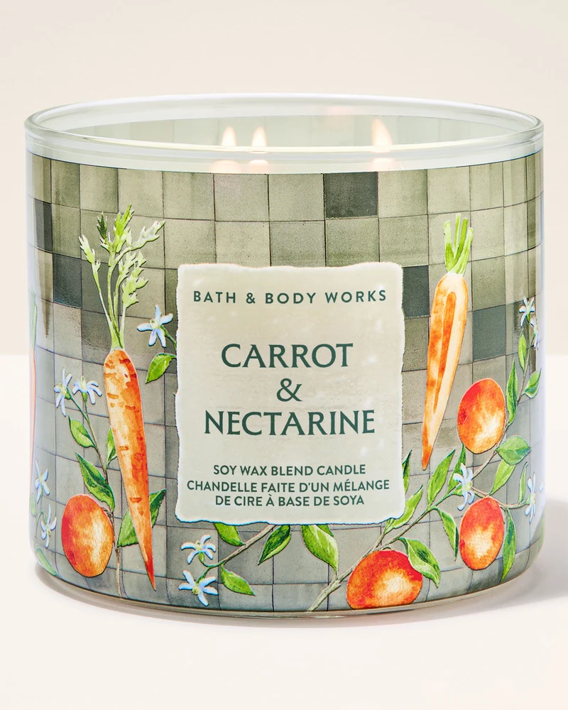 Carrot & Nectarine 3-Wick Candle